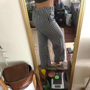 Stripped linen pants